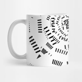 Galaxy black modern geometric abstract Mug